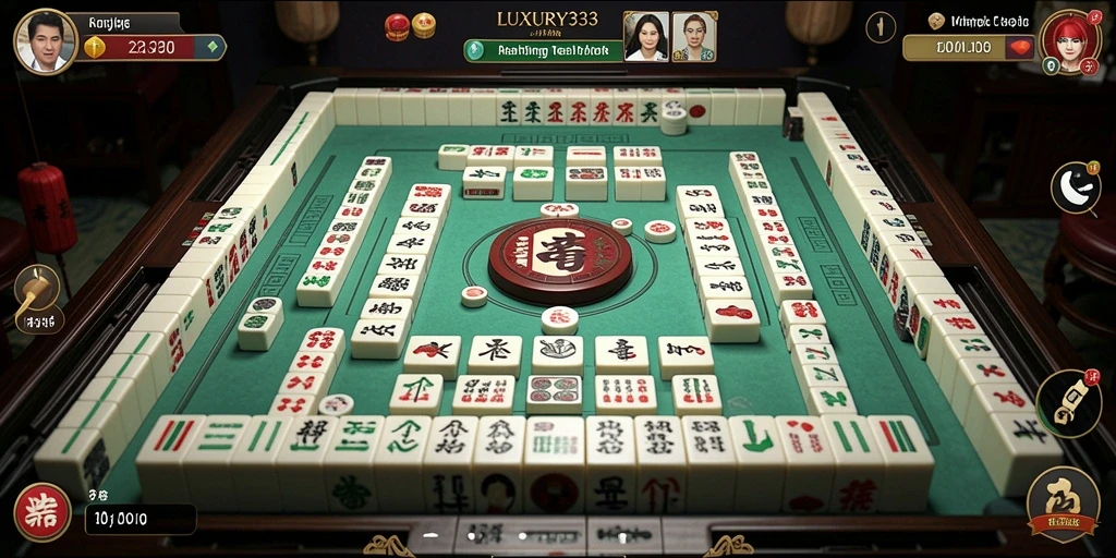 Tampilan gameplay Mahjong LUXURY333 yang menarik dan seru.
