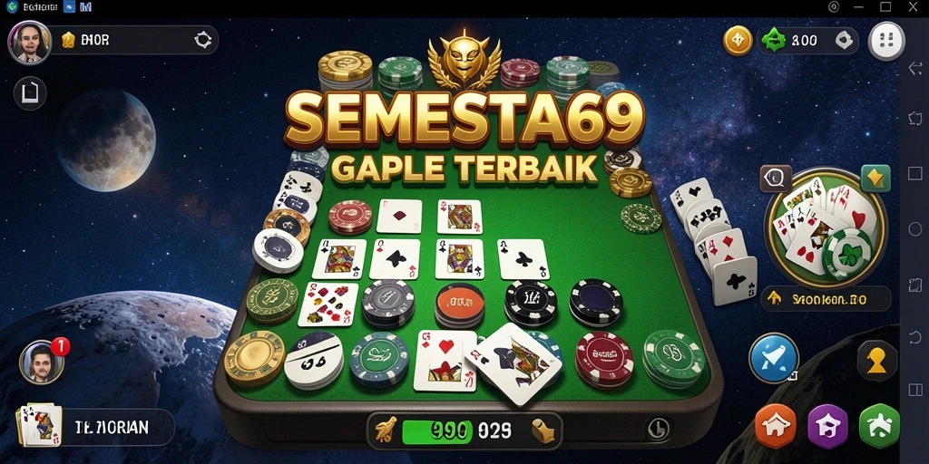 Tampilan gameplay Gaple yang menarik dalam SEMESTA69.