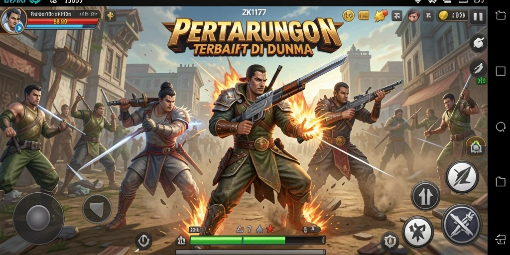 Gameplay ZK1177 menampilkan aksi pertarungan yang mendebarkan.